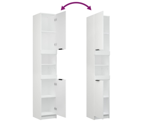 Set de muebles de baño 3 piezas madera contrachapada blanco