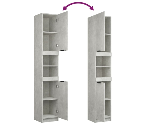 Set de muebles baño 3 pzas madera contrachapada gris hormigón