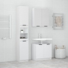 Set de muebles baño 3 pzas madera contrachapada blanco brillo