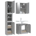 Set de muebles de baño 3 pzas madera contrachapada gris sonoma