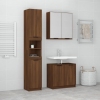 Set de muebles de baño 3 pzas madera contrachapada roble marrón