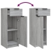 Set de armario de baño 4 pzas madera contrachapada gris sonoma