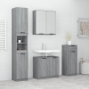 Set de armario de baño 4 pzas madera contrachapada gris sonoma