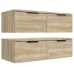 Armarios de pared 2 uds contrachapada roble Sonoma 68x30x20 cm