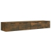 Armarios de pared 2 uds contrachapada roble ahumado 68x30x20 cm