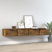 Armarios de pared 2 uds contrachapada roble ahumado 68x30x20 cm