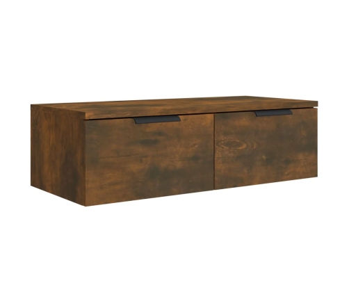 Armarios de pared 2 uds contrachapada roble ahumado 68x30x20 cm