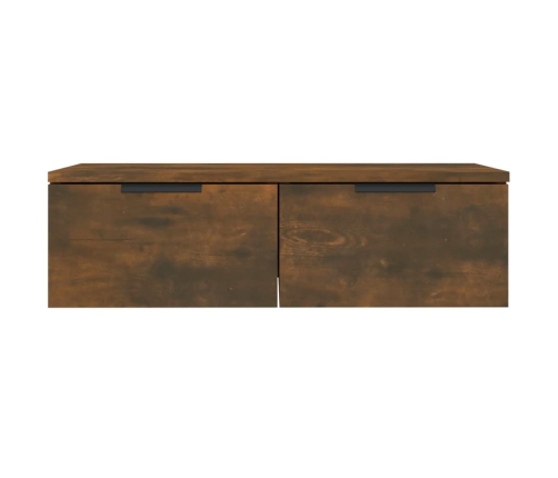 Armarios de pared 2 uds contrachapada roble ahumado 68x30x20 cm
