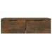Armarios de pared 2 uds contrachapada roble ahumado 68x30x20 cm