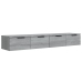 vidaXL Armarios de pared 2 uds contrachapada gris Sonoma 68x30x20 cm