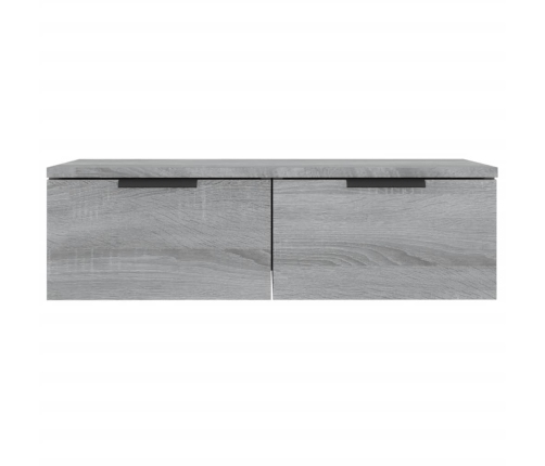 vidaXL Armarios de pared 2 uds contrachapada gris Sonoma 68x30x20 cm