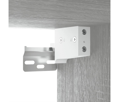 vidaXL Armarios de pared 2 uds contrachapada gris Sonoma 68x30x20 cm