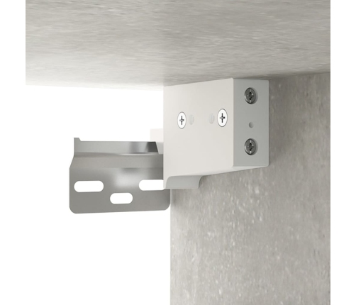 vidaXL Armarios de pared 2 uds contrachapada gris hormigón 102x30x20cm