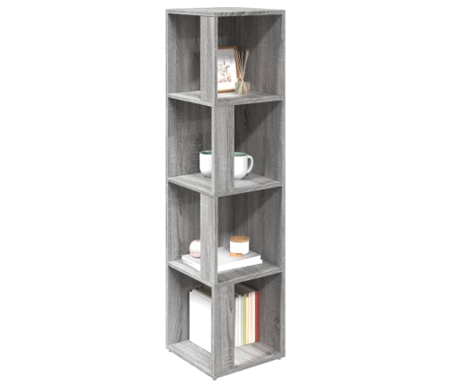 Mueble esquina madera contrachapada gris Sonoma 33x33x132 cm