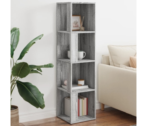 Mueble esquina madera contrachapada gris Sonoma 33x33x132 cm