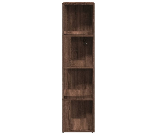 Mueble esquina madera contrachapada marrón roble 33x33x132 cm