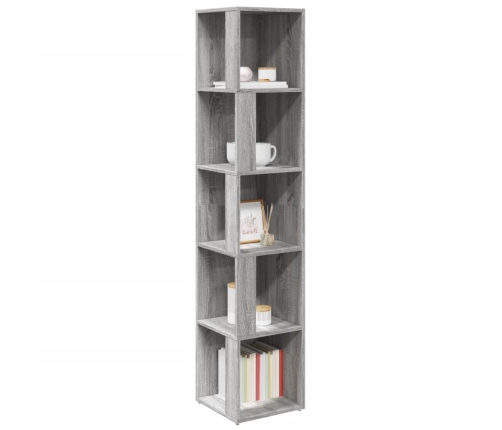 Mueble esquina madera contrachapada gris Sonoma 33x33x164,5cm