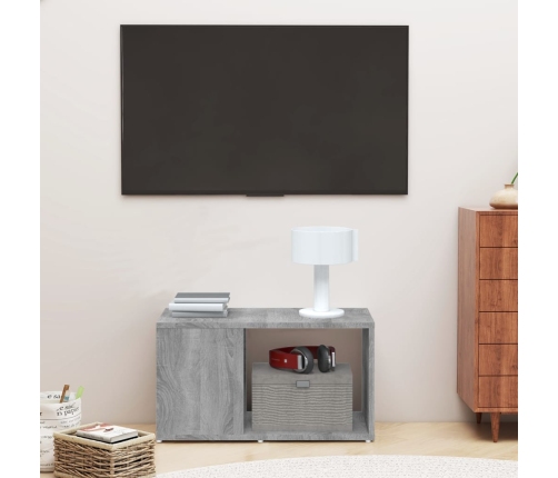 Mueble de TV madera contrachapada gris Sonoma 60x24x32 cm