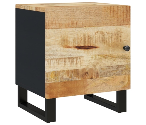 Mesita de noche de madera maciza de mango 40x33x46 cm