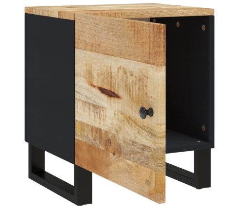 Mesita de noche de madera maciza de mango 40x33x46 cm