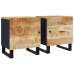 vidaXL Mesitas de noche 2 uds madera maciza de mango 40x33x46 cm