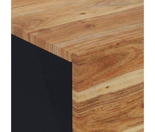 Mesita de noche de madera maciza de acacia 40x33x46 cm