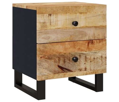 vidaXL Mesita de noche de madera maciza de mango 40x33x46 cm