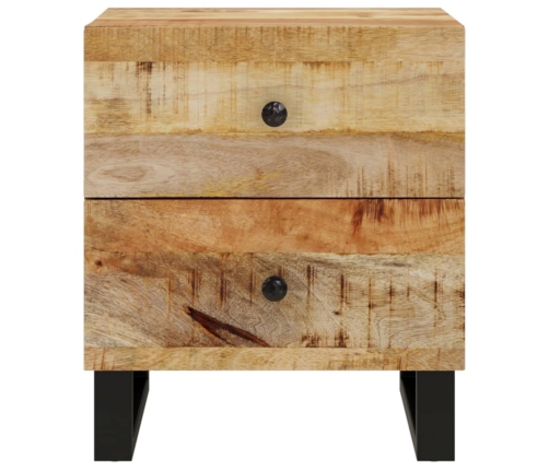 vidaXL Mesita de noche de madera maciza de mango 40x33x46 cm