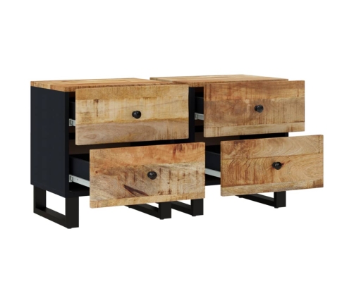 Mesitas de noche 2 uds madera maciza de mango 40x33x46 cm