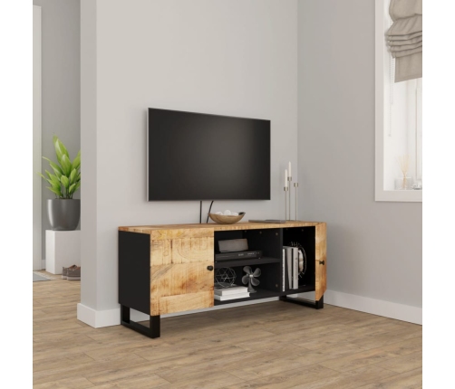 Mueble de TV madera maciza de mango 105x33x46 cm