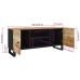 Mueble de TV madera maciza de mango 105x33x46 cm