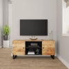 Mueble de TV madera maciza de mango 105x33x46 cm