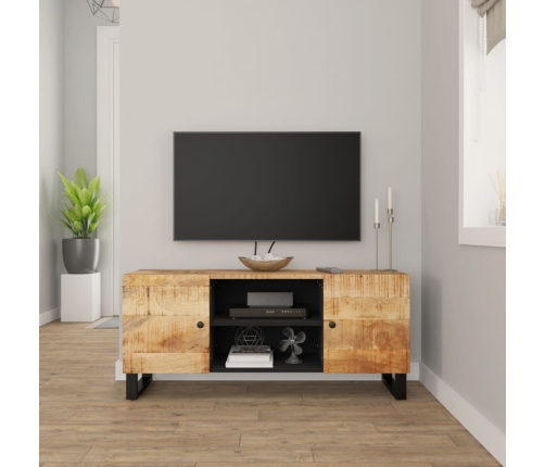 Mueble de TV madera maciza de mango 105x33x46 cm