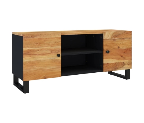 Mueble de TV madera maciza de acacia 105x33x46 cm