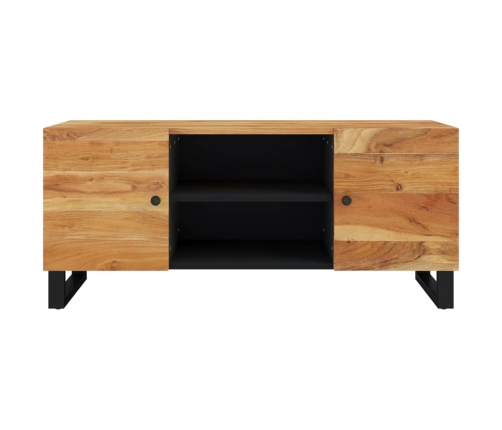 Mueble de TV madera maciza de acacia 105x33x46 cm