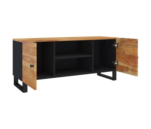 Mueble de TV madera maciza de acacia 105x33x46 cm