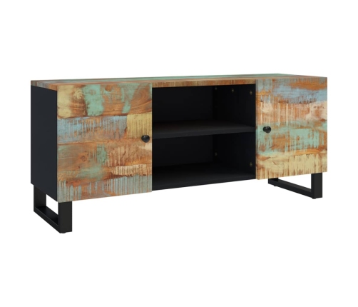 Mueble de TV madera maciza reciclada 105x33x46 cm