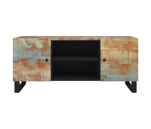 Mueble de TV madera maciza reciclada 105x33x46 cm