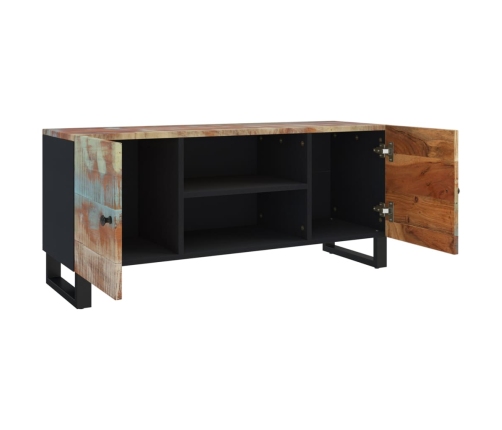 Mueble de TV madera maciza reciclada 105x33x46 cm