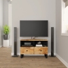 Mueble de TV madera maciza de mango 70x33x46 cm