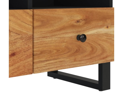 Mueble de TV madera maciza de acacia 70x33x46 cm