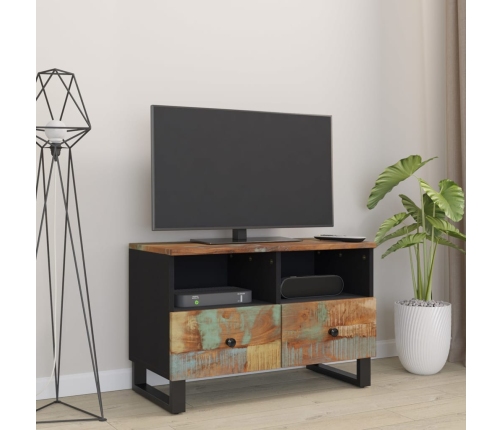 Mueble de TV madera maciza reciclada 70x33x46 cm