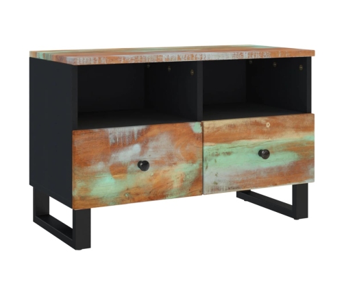 Mueble de TV madera maciza reciclada 70x33x46 cm