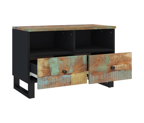 Mueble de TV madera maciza reciclada 70x33x46 cm