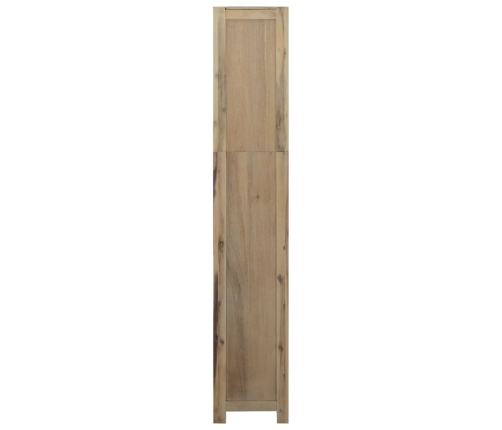 Estantería de 6 niveles madera maciza de acacia 80x30x170 cm