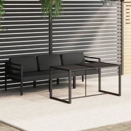 Set muebles de jardín 4 pzas y cojines aluminio gris antracita