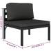 Set muebles de jardín 7 pzas y cojines aluminio gris antracita
