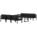 Set muebles de jardín 7 pzas y cojines aluminio gris antracita