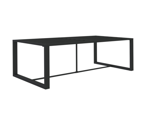 Set muebles de jardín 6 pzas y cojines aluminio gris antracita