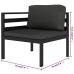 Set muebles de jardín 6 pzas y cojines aluminio gris antracita